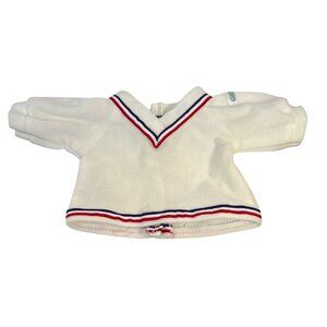 Cabbage Patch Kid Tennis Shirt Sporting Collection 1984 White W/ Blue Red Stripe